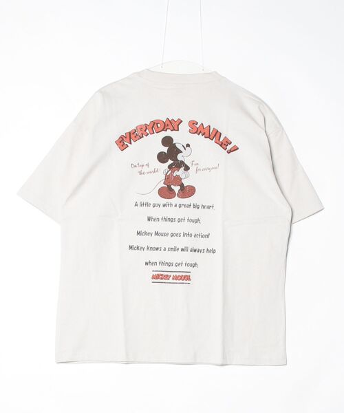 Disney(ディズニー)の「【DISNEY/ディズニー】ミッキーマウスUSD加工プリント半袖Tシャツ/ユニセックス(Tシャツ/カットソー・メンズ・アイボリー/ブラック系その他/ホワイト系その他/スミクロ・L/M/LL)」の8枚目の写真