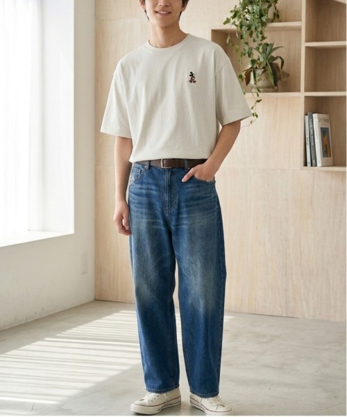 Disney(ディズニー)の「【DISNEY/ディズニー】ミッキーマウスUSD加工プリント半袖Tシャツ/ユニセックス(Tシャツ/カットソー・メンズ・アイボリー/ブラック系その他/ホワイト系その他/スミクロ・L/M/LL)」の13枚目の写真