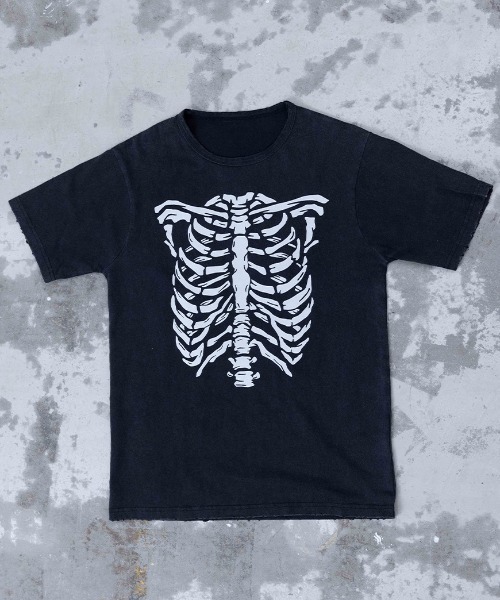 Gamchu(ガムチュ)の「『Gamchu/ガムチュ』ボクは夏に喰われて完全に骨抜きに 加工TEE(Tシャツ/カットソー・レディース・グレー/ブラック・XL/M)」の19枚目の写真