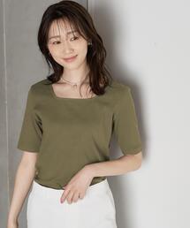 UNTITLED | 【すっきり見え/洗える】スクエアネックプルオーバー(Tシャツ/カットソー)