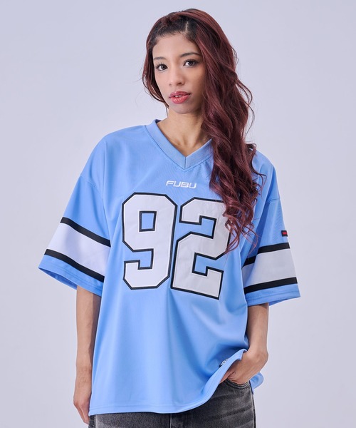 FUBU( フブ)の「FUBU フブ ブランド Game Shirts/ゲームTシャツ(Tシャツ/カットソー・メンズ・サックスブルー/ホワイト/ブラック・M/XXL/XL/L)」の3枚目の写真