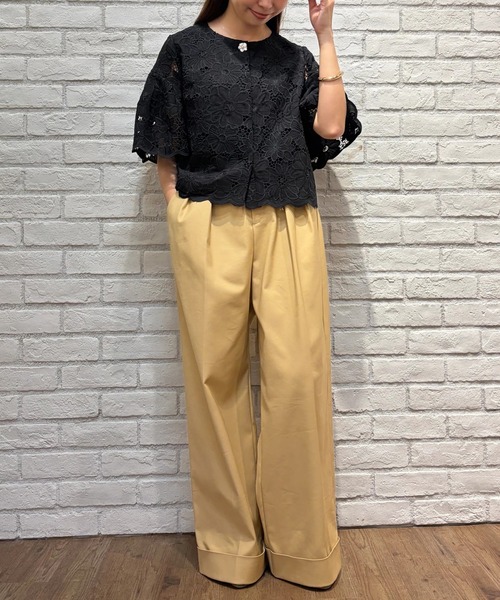 CADUNE（カデュネ）の「ブラウスジャケット（シャツ/ブラウス・レディース・ホワイト/ライトブルー/ブラック・38/36）」の7枚目の写真