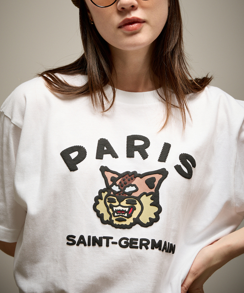 PARIS SAINT-GERMAIN（パリサンジェルマン）の「【Paris Saint-Germain / パリ・サン＝ジェルマン】 JP COLLEGE LOGO TEE（Tシャツ/カットソー・メンズ・ブラック/ブルー系その他/ピンク/ホワイト・X-LARGE/LARGE/MEDIUM/SMALL）」の2枚目の写真