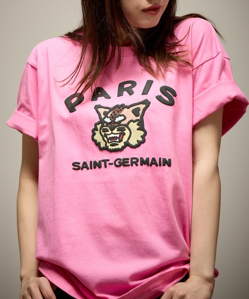 PARIS SAINT-GERMAIN（パリサンジェルマン）の「【Paris Saint-Germain / パリ・サン＝ジェルマン】 JP COLLEGE LOGO TEE（Tシャツ/カットソー・メンズ・ブラック/ブルー系その他/ピンク/ホワイト・X-LARGE/LARGE/MEDIUM/SMALL）」の4枚目の写真