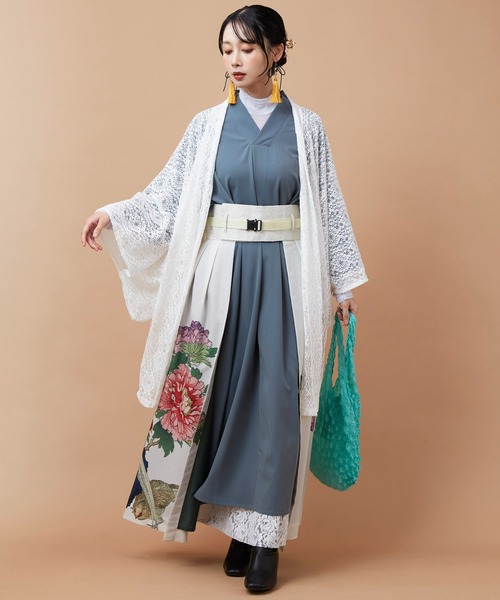 倭物やカヤ(ワモノヤカヤ)の「【倭物やカヤ】花鳥 重ね着用スカート(スカート・レディース・ブラック/ネイビー/ホワイト/レッド・FREE)」の17枚目の写真