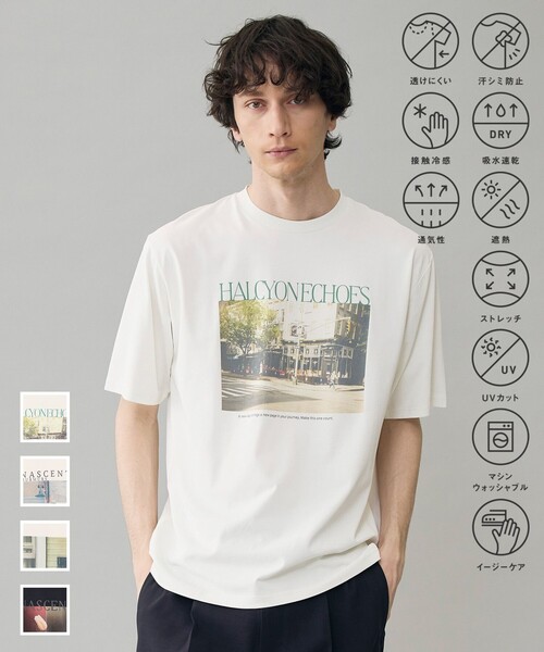 UNFILO(アンフィーロ)の「【小山田さんYoutube掲載】多機能 CLEAN フォトTEE【10の機能付き】(Tシャツ/カットソー・メンズ・ブラック系1/ホワイト系3/ホワイト系1/ホワイト系2・SMALL/MEDIUM/LARGE/X-LARGE)」の1枚目の写真