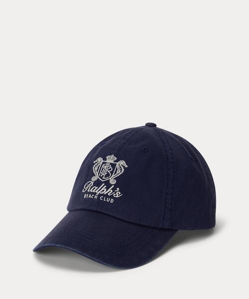 POLO RALPH LAUREN(ポロ ラルフ ローレン)の「Ralph's Beach Club ツイル ボール キャップ(キャップ・メンズ・ネイビー系1・ONE)」の1枚目の写真