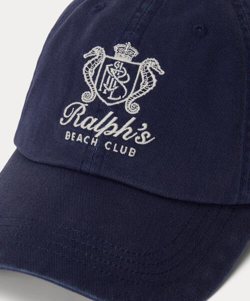 POLO RALPH LAUREN(ポロ ラルフ ローレン)の「Ralph's Beach Club ツイル ボール キャップ(キャップ・メンズ・ネイビー系1・ONE)」の4枚目の写真