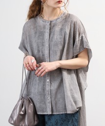 EGLANTINE ピグメント染めロングテールブラウス