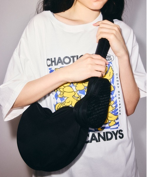 Candy Stripper（キャンディストリッパー）の「HEART POUCH SHOULDER バッグ（ショルダーバッグ・レディース・ブラック・FREE）」の3枚目の写真