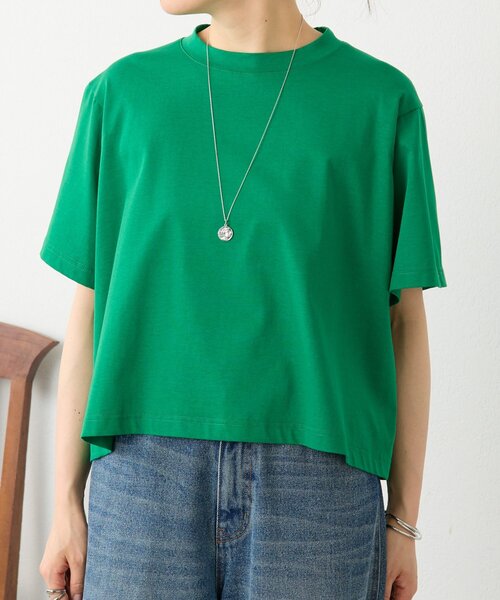 BEARDSLEY(ビアズリー)の「スクエアTee(Tシャツ/カットソー・レディース・ホワイト/グリーン/ライトグレー/ネイビー・FREE)」の6枚目の写真