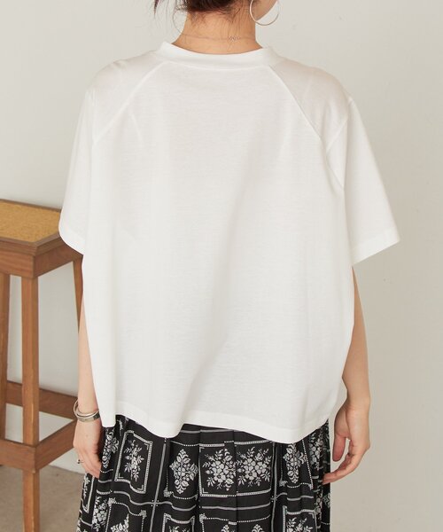BEARDSLEY(ビアズリー)の「スクエアTee(Tシャツ/カットソー・レディース・ホワイト/グリーン/ライトグレー/ネイビー・FREE)」の16枚目の写真