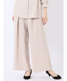 m.f.editorial（エムエフエディトリアル）の「【ストレッチ ゆったり リラックス】m.f.エディトリアル レディース タンブラーオックス ワイドパンツ(セットアップ可能)（スラックス）」