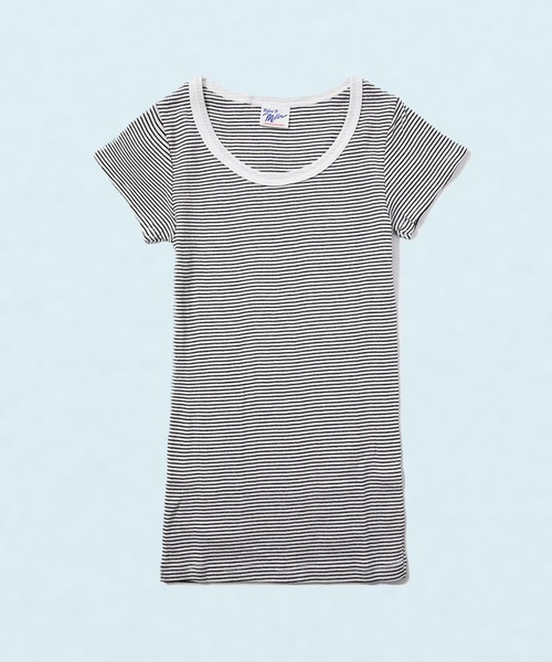MILLER(ミラー)の「Robert P. Miller / パネルリブ半袖無地 / 807C(Tシャツ/カットソー・レディース・ブラック/チャコールグレー/オレンジ系その他/ブラック系その他/ホワイト系その他4/ホワイト系その他2/グレー/ホワイト系その他3/ピンク/ホワイト/グレー系その他4/イエロー/グレー系その他3/ミント・FREE)」の3枚目の写真