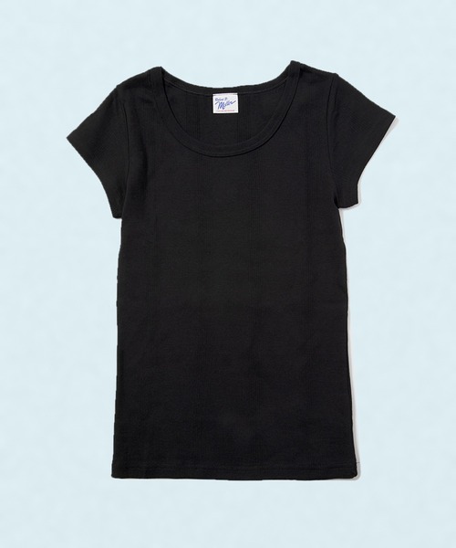 MILLER(ミラー)の「Robert P. Miller / パネルリブ半袖無地 / 807C(Tシャツ/カットソー・レディース・ブラック/チャコールグレー/オレンジ系その他/ブラック系その他/ホワイト系その他4/ホワイト系その他2/グレー/ホワイト系その他3/ピンク/ホワイト/グレー系その他4/イエロー/グレー系その他3/ミント・FREE)」の6枚目の写真