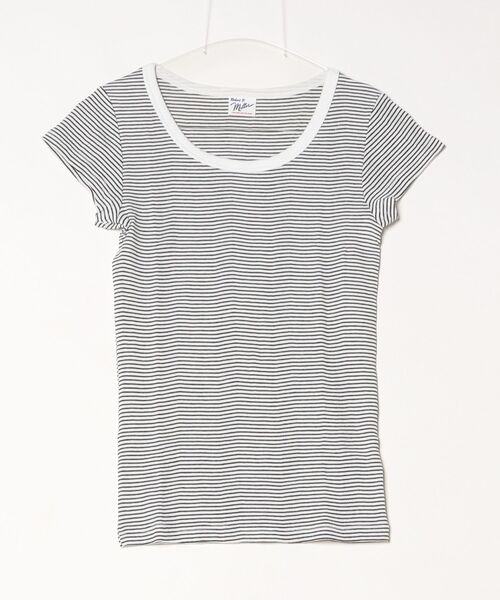 MILLER(ミラー)の「Robert P. Miller / パネルリブ半袖無地 / 807C(Tシャツ/カットソー・レディース・ブラック/チャコールグレー/オレンジ系その他/ブラック系その他/ホワイト系その他4/ホワイト系その他2/グレー/ホワイト系その他3/ピンク/ホワイト/グレー系その他4/イエロー/グレー系その他3/ミント・FREE)」の21枚目の写真