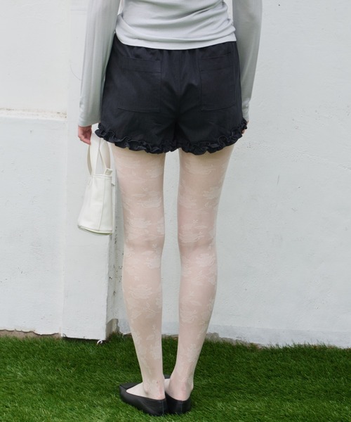 GIUNON(ジウノン)の「rose sheer lace tights / ローズシアーレースタイツ(タイツ/ストッキング・レディース・アイボリー・FREE)」の7枚目の写真