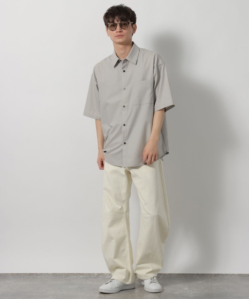 LAKOLE(ラコレ)の「シルキーTRレギュラーシャツ / 645760(シャツ/ブラウス・メンズ・ブラック/グレー/ベージュ・LARGE/MEDIUM)」の7枚目の写真