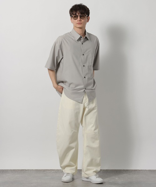 LAKOLE(ラコレ)の「シルキーTRレギュラーシャツ / 645760(シャツ/ブラウス・メンズ・ブラック/グレー/ベージュ・LARGE/MEDIUM)」の8枚目の写真