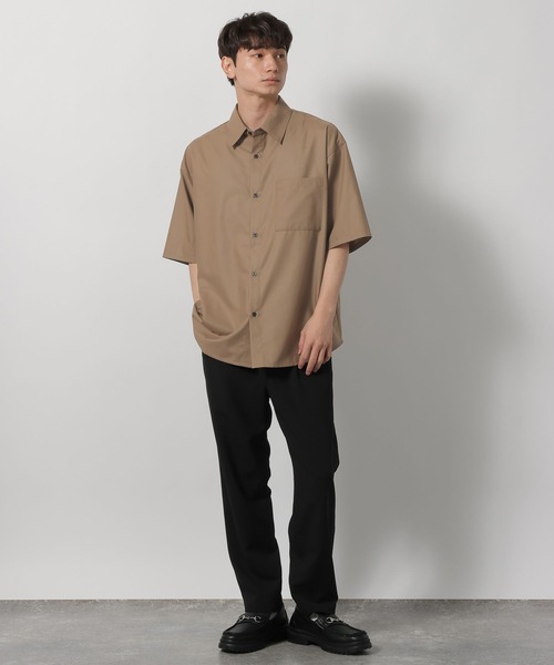 LAKOLE(ラコレ)の「シルキーTRレギュラーシャツ / 645760(シャツ/ブラウス・メンズ・ブラック/グレー/ベージュ・LARGE/MEDIUM)」の11枚目の写真