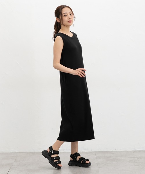 Honeys(ハニーズ)の「【UVカット】ノースリ―ブワンピース(ワンピース・レディース・ブラック×グレー/ブラック/ネイビー系2/ネイビー系1・L/LL/M/S)」の6枚目の写真