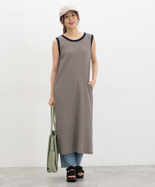 Honeys(ハニーズ)の「【UVカット】ノースリ―ブワンピース(ワンピース・レディース・ブラック×グレー/ブラック/ネイビー系2/ネイビー系1・L/LL/M/S)」の8枚目の写真