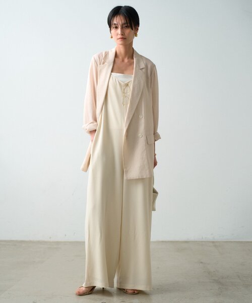 LOUNGEDRESS(ラウンジドレス)の「キャミオールインワン(サロペット/オーバーオール・レディース・オフホワイト/ブラック・SMALL/MEDIUM)」の21枚目の写真