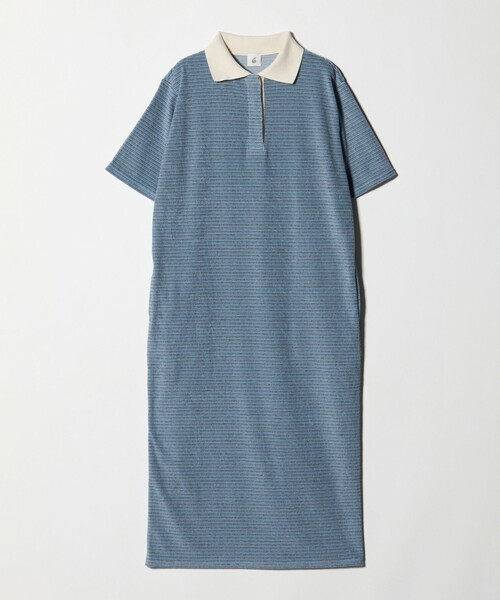 6(ロク)の「<6(ROKU)>パイルボーダー ワンピース(ワンピース・レディース・ブラウン系/ライトブルー・36/38)」の4枚目の写真