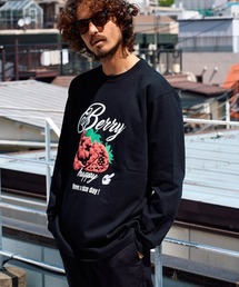 STUD MUFFIN | mlt5689- 5.6ozコットン天竺 BERRYフォームプリント LS Tシャツ(624-02903)(Tシャツ/カットソー)