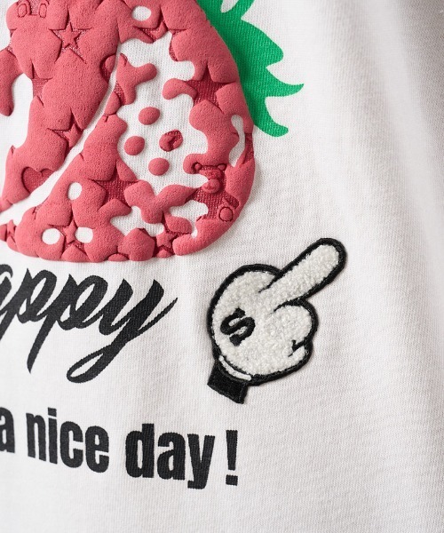STUD MUFFIN(スタッドマフィン)の「mlt5689- 5.6ozコットン天竺 BERRYフォームプリント LS Tシャツ(624-02903)(Tシャツ/カットソー・メンズ・ブラック/アッシュ/チャコールグレー/ホワイト・2/3/4)」の12枚目の写真