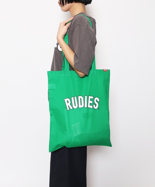 RUDIE'S（ルーディーズ）の「BRINK PHAT TOTE BAG（トートバッグ・メンズ・グリーン/オレンジ/パープル/エメラルド/ブラック/ブルー/レッド・FREE）」の3枚目の写真