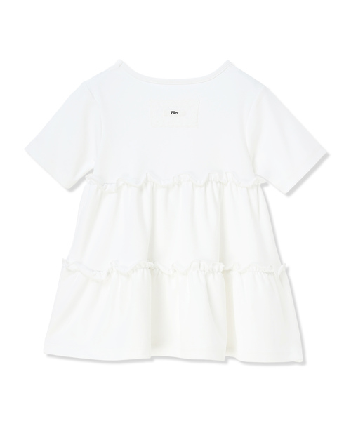 Piet（ピエット）の「カットソー ティアードチュニック（Tシャツ/カットソー・キッズ・オフホワイト/ブラック・100/120/110/130）」の21枚目の写真