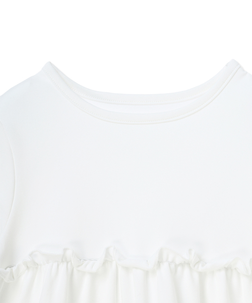 Piet（ピエット）の「カットソー ティアードチュニック（Tシャツ/カットソー・キッズ・オフホワイト/ブラック・100/120/110/130）」の22枚目の写真