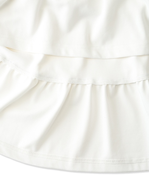 Piet（ピエット）の「カットソー ティアードチュニック（Tシャツ/カットソー・キッズ・オフホワイト/ブラック・100/120/110/130）」の19枚目の写真