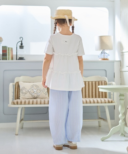 Piet（ピエット）の「カットソー ティアードチュニック（Tシャツ/カットソー・キッズ・オフホワイト/ブラック・100/120/110/130）」の18枚目の写真