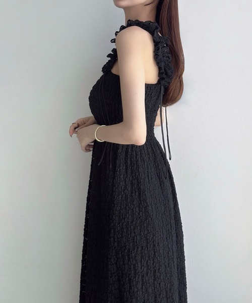 Meiru(メイル)の「カットレースギャザーショルダーワンピース(ワンピース・レディース・ブラック/ブラウン/アイボリー・SMALL/MEDIUM/LARGE)」の9枚目の写真