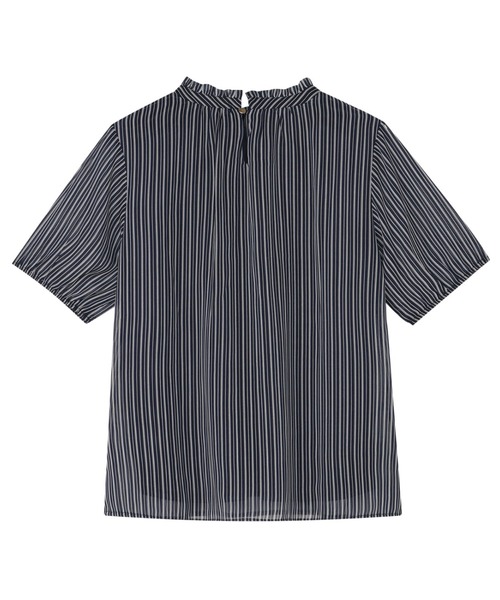 TOKYO SHIRTS(トウキョウシャツ)の「ストライプ シフォンブラウス 五分袖(シャツ/ブラウス・レディース・サックスブルー/ホワイト/ネイビー・L/M/LL)」の11枚目の写真