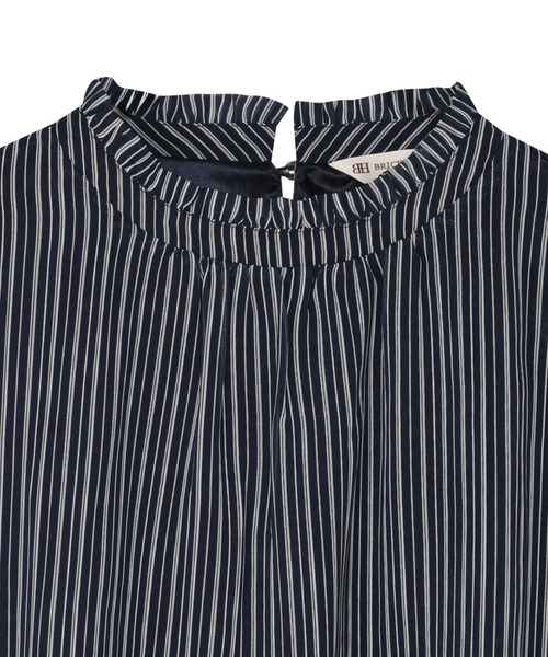 TOKYO SHIRTS(トウキョウシャツ)の「ストライプ シフォンブラウス 五分袖(シャツ/ブラウス・レディース・サックスブルー/ホワイト/ネイビー・L/M/LL)」の12枚目の写真