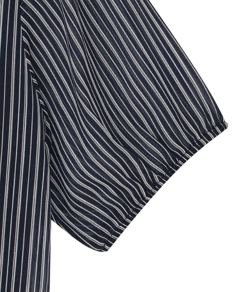 TOKYO SHIRTS(トウキョウシャツ)の「ストライプ シフォンブラウス 五分袖(シャツ/ブラウス・レディース・サックスブルー/ホワイト/ネイビー・L/M/LL)」の13枚目の写真