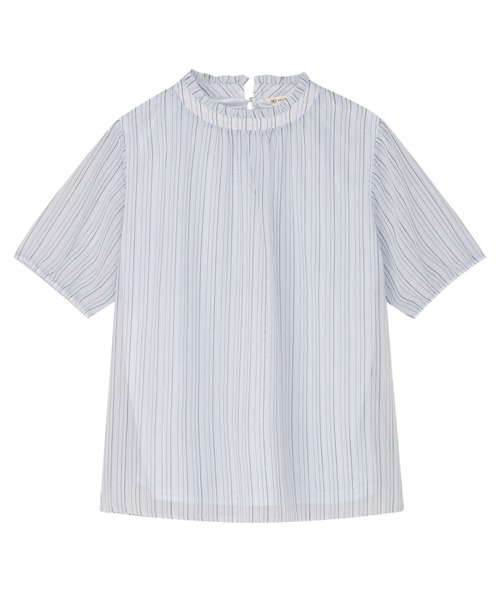 TOKYO SHIRTS(トウキョウシャツ)の「ストライプ シフォンブラウス 五分袖(シャツ/ブラウス・レディース・サックスブルー/ホワイト/ネイビー・L/M/LL)」の16枚目の写真