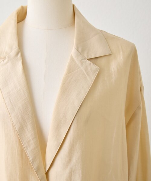 ear PAPILLONNER(イアパピヨネ)の「フリルシャツジャケット【SUM1 STYLE】(シャツ/ブラウス・レディース・ベージュ/ブラック・FREE)」の14枚目の写真