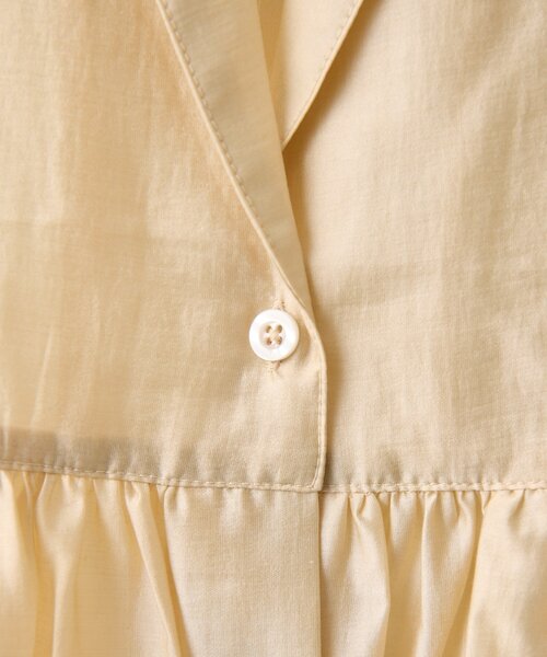 ear PAPILLONNER(イアパピヨネ)の「フリルシャツジャケット【SUM1 STYLE】(シャツ/ブラウス・レディース・ベージュ/ブラック・FREE)」の15枚目の写真