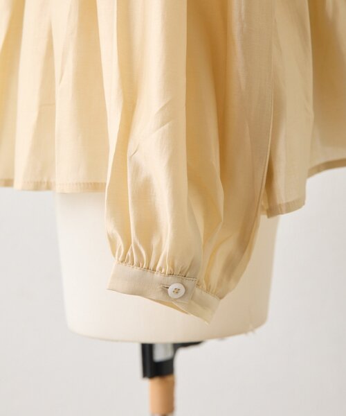 ear PAPILLONNER(イアパピヨネ)の「フリルシャツジャケット【SUM1 STYLE】(シャツ/ブラウス・レディース・ベージュ/ブラック・FREE)」の16枚目の写真