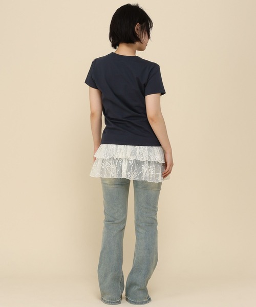 WaiKei（ワイケイ）の「【UNISEX】Wai Kei×ALAND／AロゴマルチーズTシャツ（Tシャツ/カットソー・レディース・ホワイト/ネイビー/ライトブルー・SMALL/MEDIUM）」の8枚目の写真