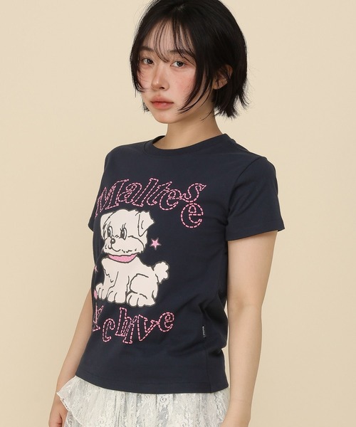 WaiKei（ワイケイ）の「【UNISEX】Wai Kei×ALAND／AロゴマルチーズTシャツ（Tシャツ/カットソー・レディース・ホワイト/ネイビー/ライトブルー・SMALL/MEDIUM）」の4枚目の写真