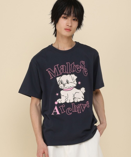WaiKei（ワイケイ）の「【UNISEX】Wai Kei×ALAND／AロゴマルチーズTシャツ（Tシャツ/カットソー・レディース・ホワイト/ネイビー/ライトブルー・SMALL/MEDIUM）」の9枚目の写真