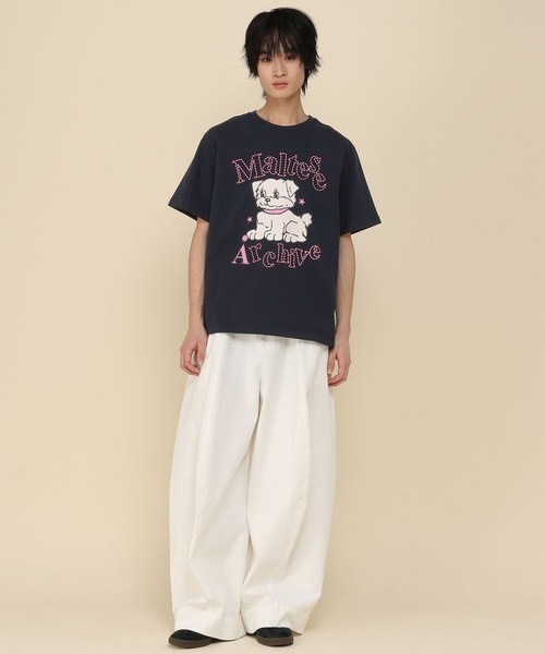 WaiKei（ワイケイ）の「【UNISEX】Wai Kei×ALAND／AロゴマルチーズTシャツ（Tシャツ/カットソー・レディース・ホワイト/ネイビー/ライトブルー・SMALL/MEDIUM）」の11枚目の写真