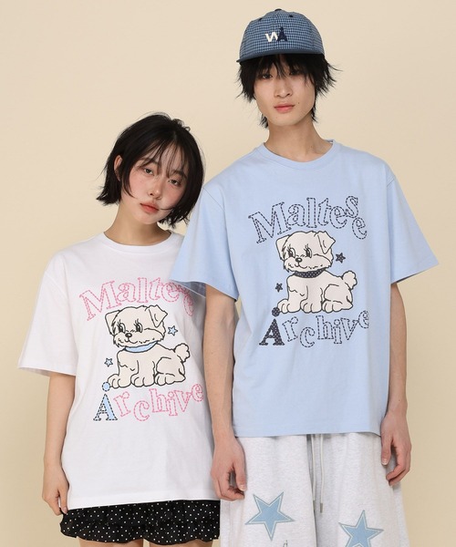 WaiKei（ワイケイ）の「【UNISEX】Wai Kei×ALAND／AロゴマルチーズTシャツ（Tシャツ/カットソー・レディース・ホワイト/ネイビー/ライトブルー・SMALL/MEDIUM）」の13枚目の写真