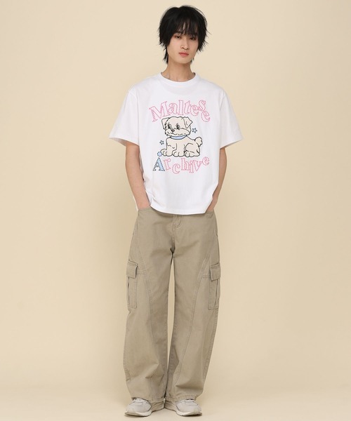 WaiKei（ワイケイ）の「【UNISEX】Wai Kei×ALAND／AロゴマルチーズTシャツ（Tシャツ/カットソー・レディース・ホワイト/ネイビー/ライトブルー・SMALL/MEDIUM）」の22枚目の写真