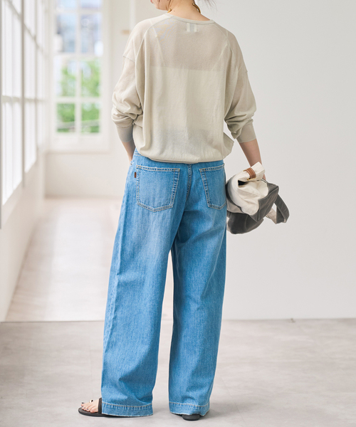Spick & Span(スピックアンドスパン)の「ウォッシャブルシアークルーカーディガン(カーディガン/ボレロ・レディース・チャコールグレー/サックスブルー/ベージュ・FREE)」の10枚目の写真
